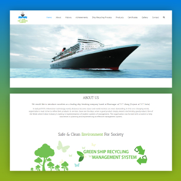 P Patel Shipbreaking company's wordpress website developed by Hyvikk Solutions