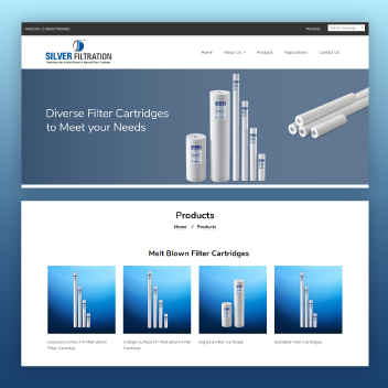 Silver filtration wordpress website developed by Hyvikk Solutions.