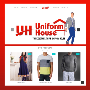 Uniform House website developed by Hyvikk Solutions